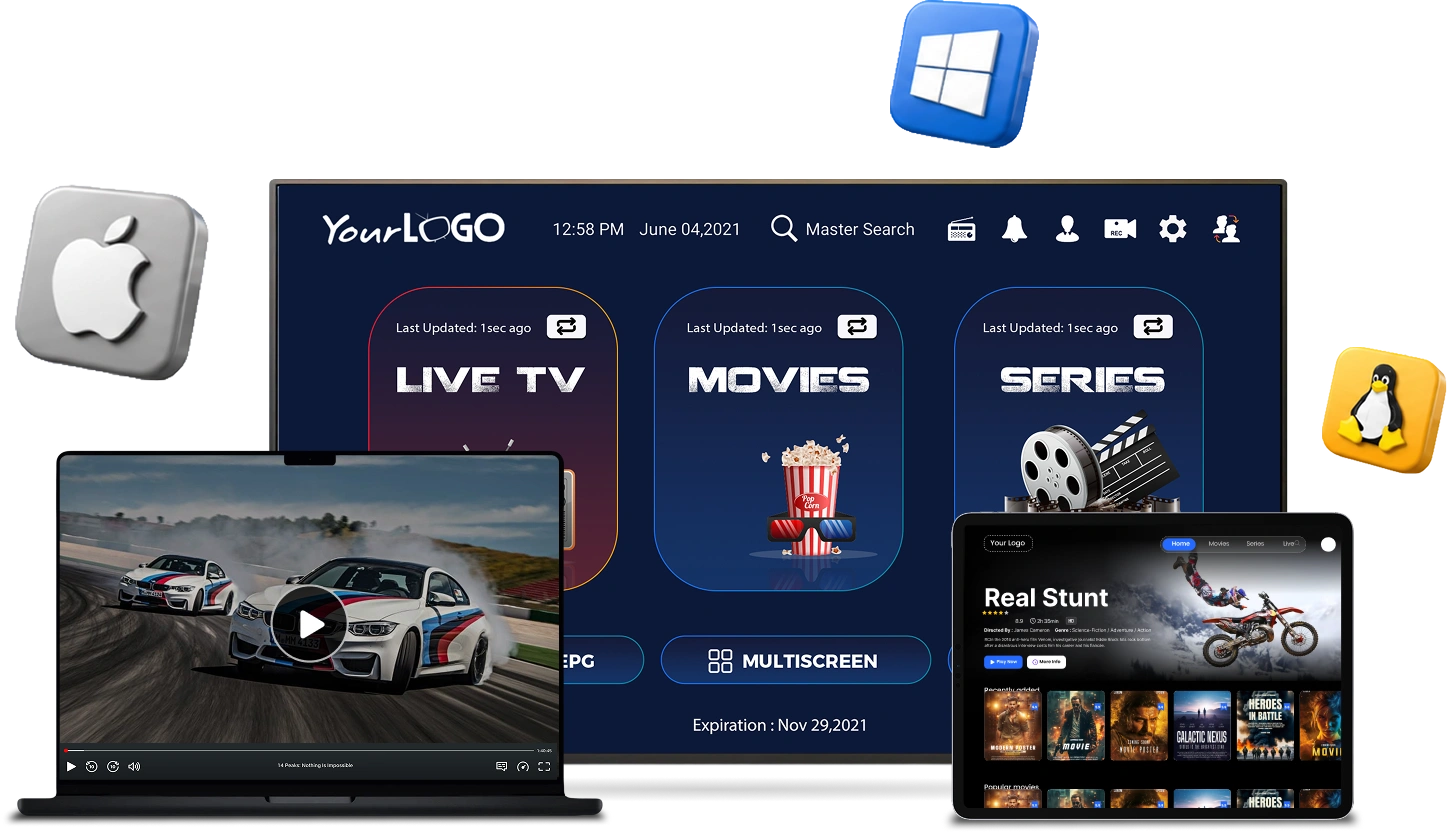 OTT Player for Windows and Mac on multiple devices